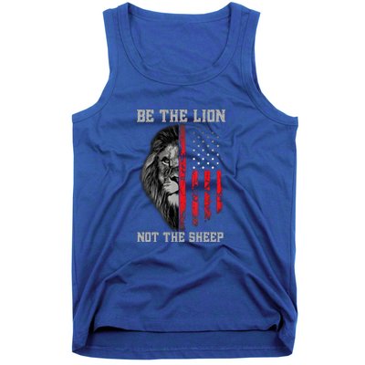 Be The Lion American Flag Vintage Tank Top