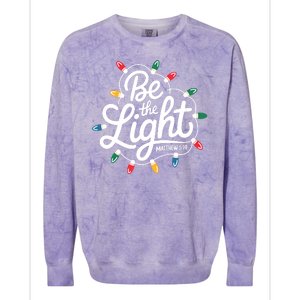 Be The Light Christmas Matthew 5:14 Colorblast Crewneck Sweatshirt