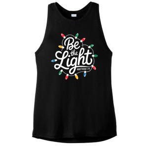 Be The Light Christmas Matthew 5:14 Ladies PosiCharge Tri-Blend Wicking Tank