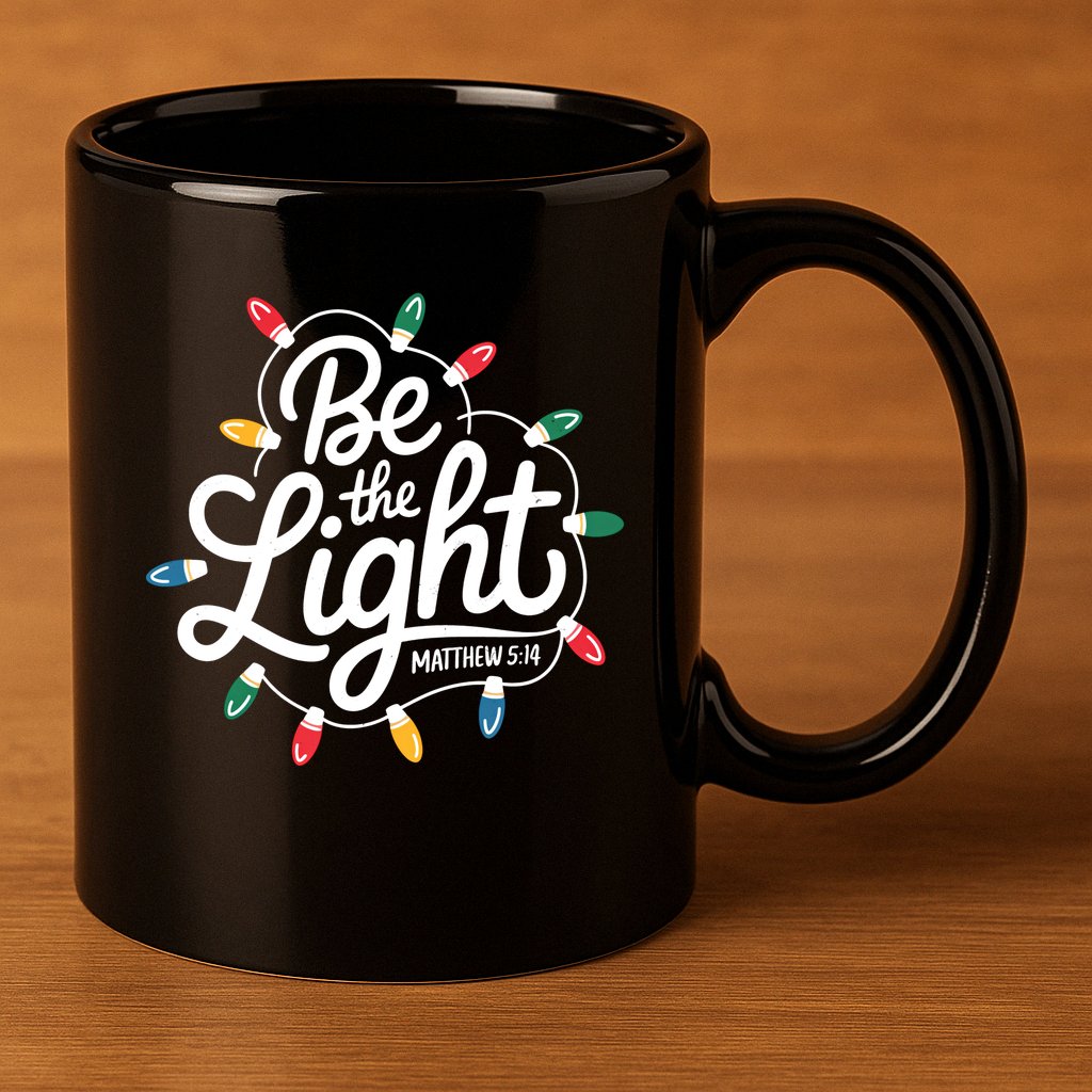 Be The Light Christmas Matthew 5:14 11oz C Handle Ceramic Mug
