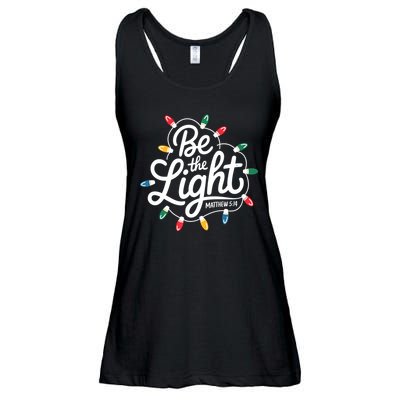 Be The Light Christmas Matthew 5:14 Ladies Essential Flowy Tank