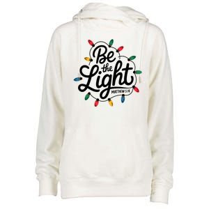 Be The Light Christmas Matthew 5:14 Womens Funnel Neck Pullover Hood