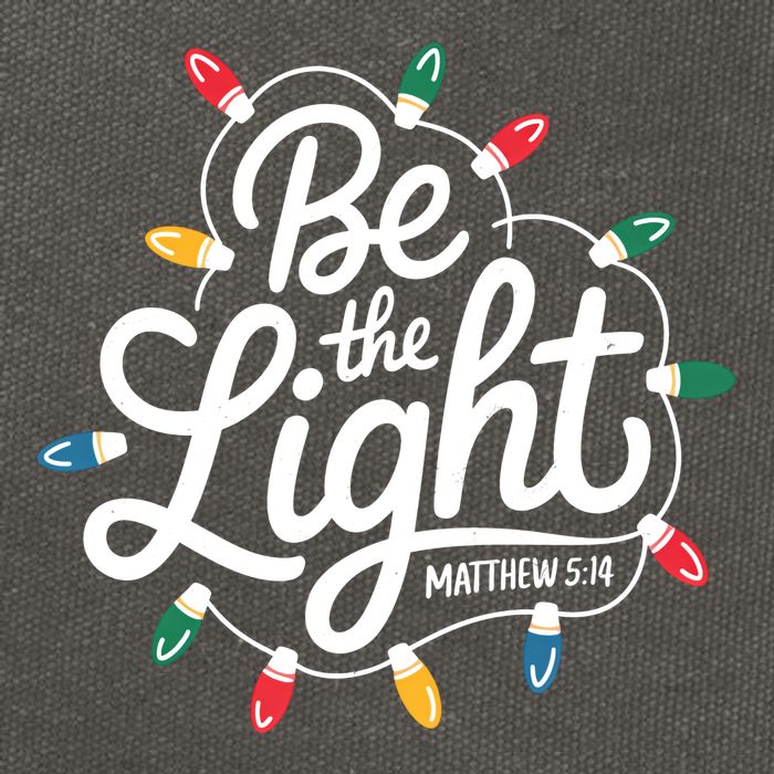 Be The Light Christmas Matthew 5:14 Cotton Canvas Backpack