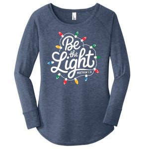 Be The Light Christmas Matthew 5:14 Women's Perfect Tri Tunic Long Sleeve Shirt