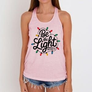 Be The Light Christmas Matthew 5:14 Women's Knotted Racerback Tank