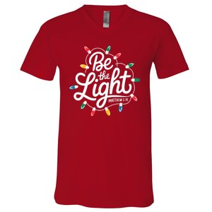 Be The Light Christmas Matthew 5:14 V-Neck T-Shirt