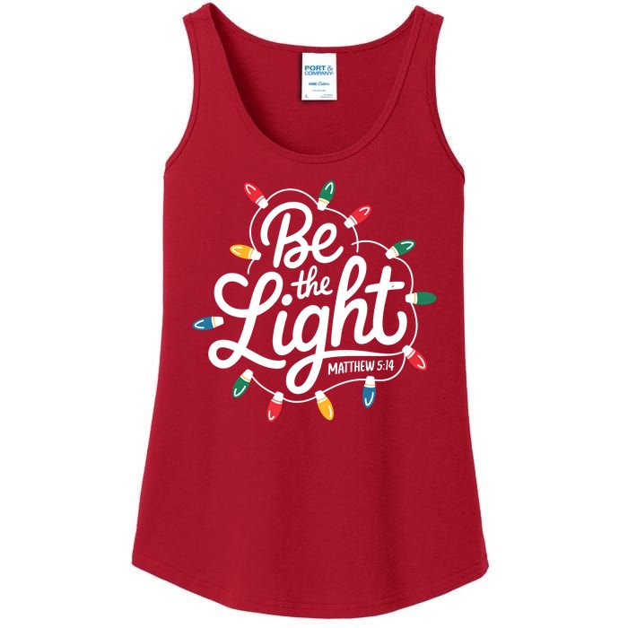 Be The Light Christmas Matthew 5:14 Ladies Essential Tank