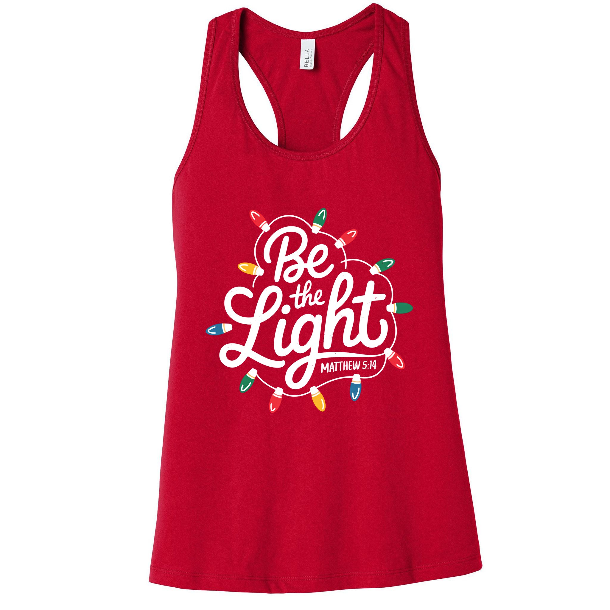 Be The Light Christmas Matthew 5:14 Womens Tank Top