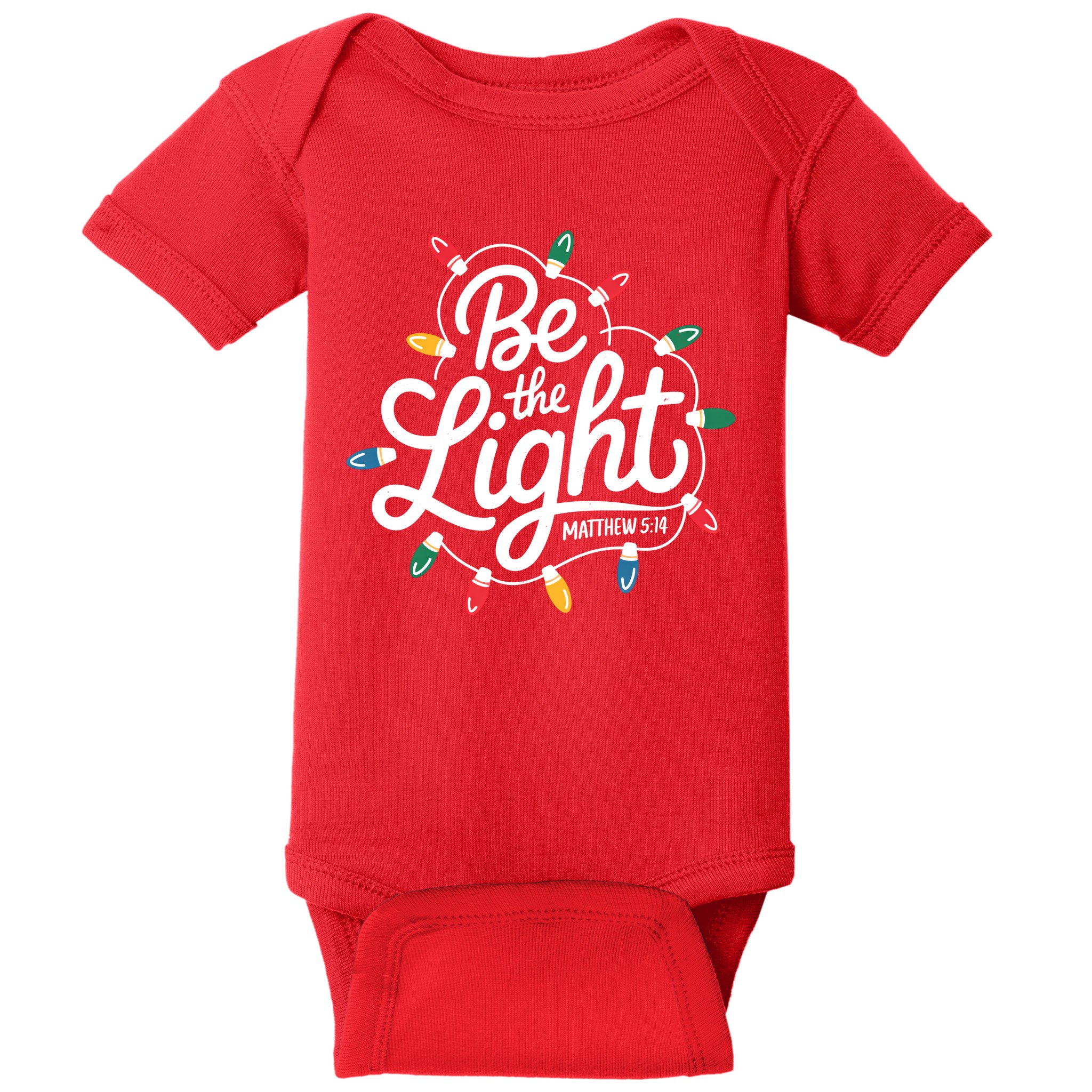 Be The Light Christmas Matthew 5:14 Baby Bodysuit