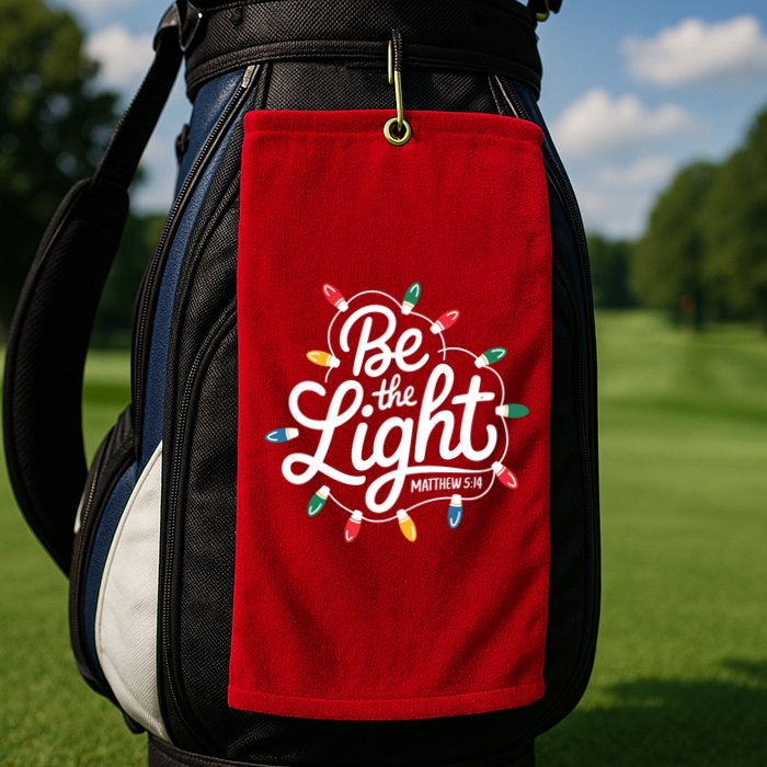 Be The Light Christmas Matthew 5:14 Golf Towel