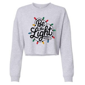 Be The Light Christmas Matthew 5:14 Cropped Pullover Crew