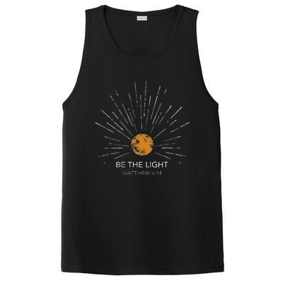 Be The Light Vintage Bible Verse Christian Jesus Faith Gift PosiCharge Competitor Tank