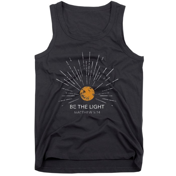 Be The Light Vintage Bible Verse Christian Jesus Faith Gift Tank Top