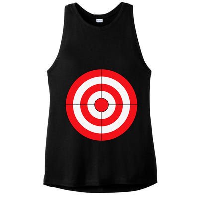 BullsEye Target Lazy DIY Halloween Costume Darts Shooting Ladies PosiCharge Tri-Blend Wicking Tank