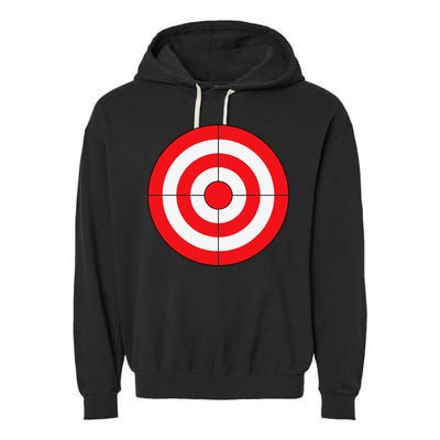 BullsEye Target Lazy DIY Halloween Costume Darts Shooting Garment-Dyed Fleece Hoodie