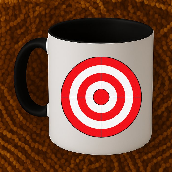 BullsEye Target Lazy DIY Halloween Costume Darts Shooting Mug