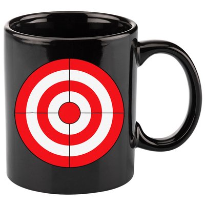 BullsEye Target Lazy DIY Halloween Costume Darts Shooting 11oz C Handle Ceramic Mug