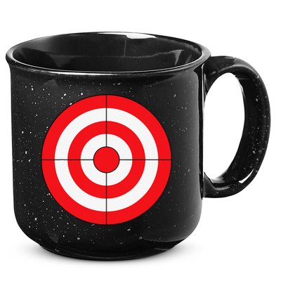 BullsEye Target Lazy DIY Halloween Costume Darts Shooting 15oz Campfire Ceramic Mug