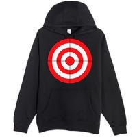 BullsEye Target Lazy DIY Halloween Costume Darts Shooting Premium Pullover Hoodie