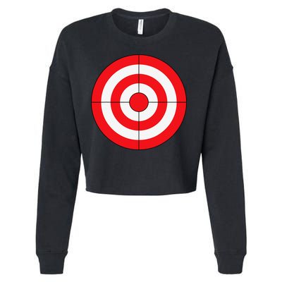BullsEye Target Lazy DIY Halloween Costume Darts Shooting Cropped Pullover Crew