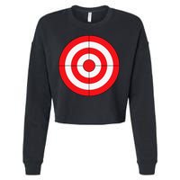 BullsEye Target Lazy DIY Halloween Costume Darts Shooting Cropped Pullover Crew
