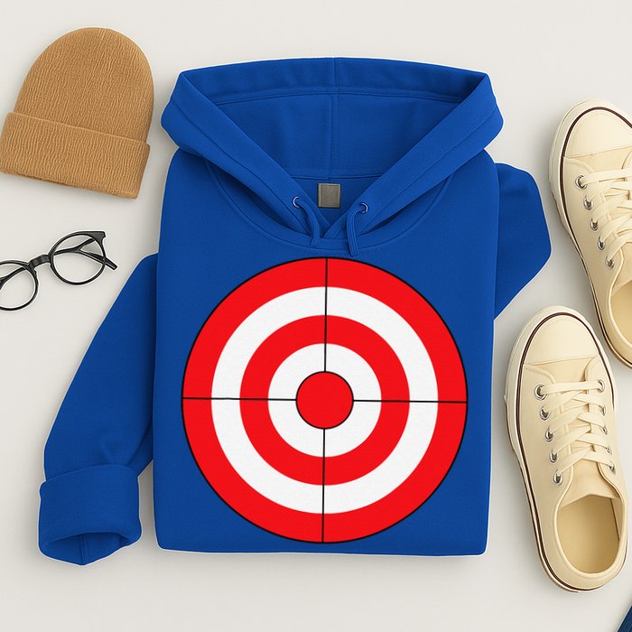 BullsEye Target Lazy DIY Halloween Costume Darts Shooting Hoodie