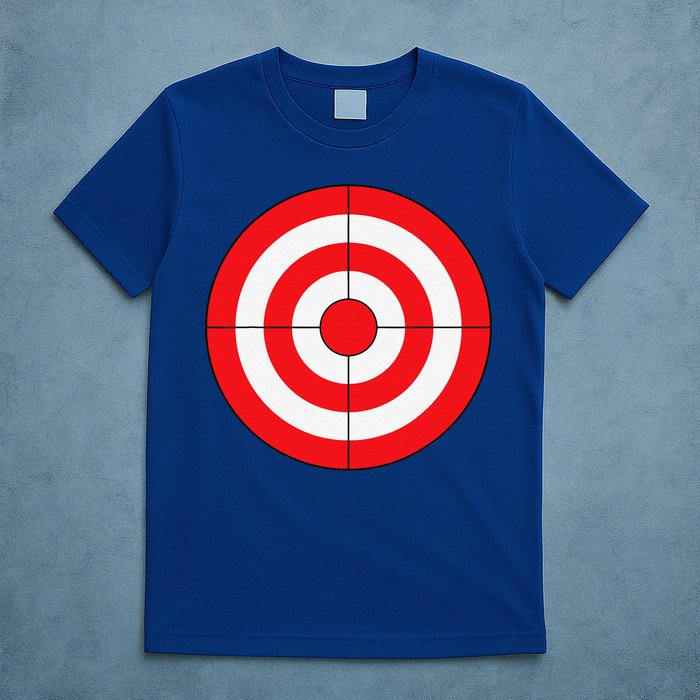 BullsEye Target Lazy DIY Halloween Costume Darts Shooting T-Shirt