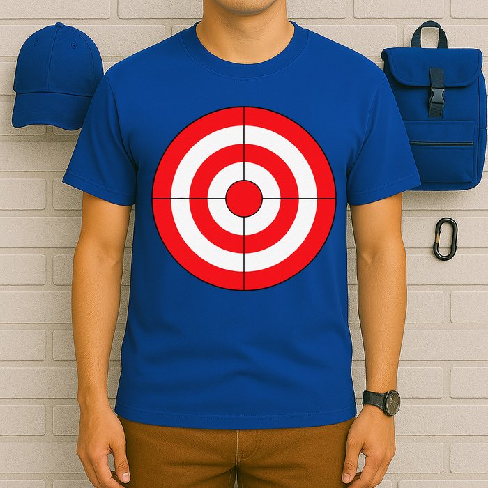 BullsEye Target Lazy DIY Halloween Costume Darts Shooting T-Shirt
