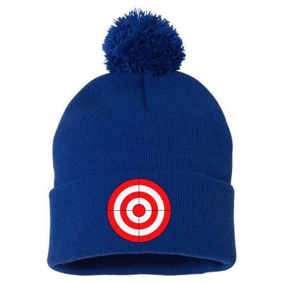 BullsEye Target Lazy DIY Halloween Costume Darts Shooting Pom Pom 12in Knit Beanie
