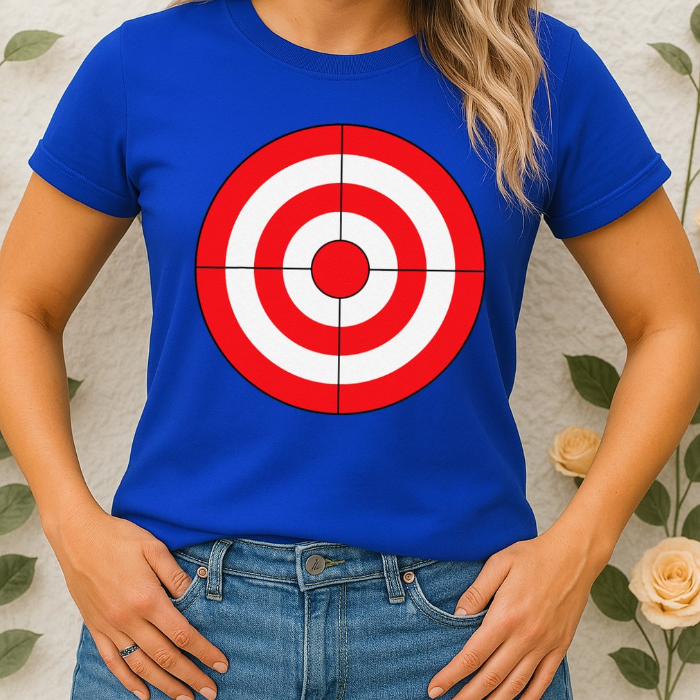 BullsEye Target Lazy DIY Halloween Costume Darts Shooting Womens T-Shirt