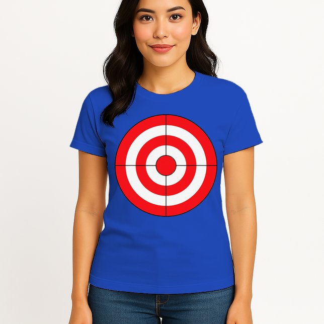 BullsEye Target Lazy DIY Halloween Costume Darts Shooting Womens T-Shirt
