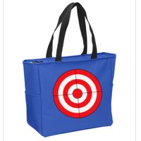 BullsEye Target Lazy DIY Halloween Costume Darts Shooting Zip Tote Bag