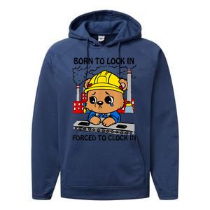 Born To Lock In Forced To Clock In Performance Fleece Hoodie