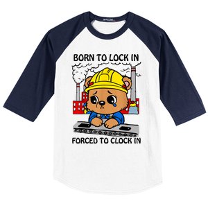 Born To Lock In Forced To Clock In Baseball Sleeve Shirt