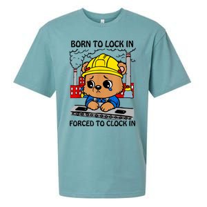 Born To Lock In Forced To Clock In Sueded Cloud Jersey T-Shirt