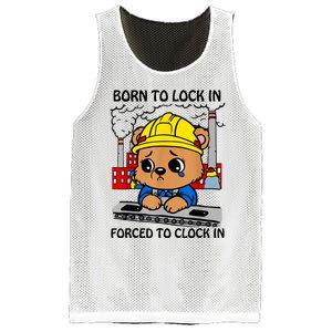 Born To Lock In Forced To Clock In Mesh Reversible Basketball Jersey Tank