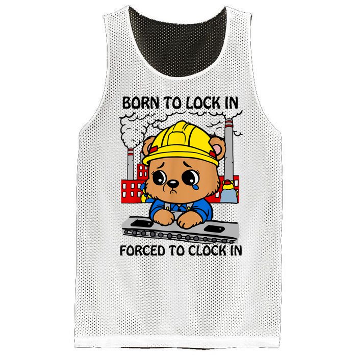 Born To Lock In Forced To Clock In Mesh Reversible Basketball Jersey Tank