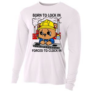 Born To Lock In Forced To Clock In Cooling Performance Long Sleeve Crew