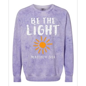 Be The Light Sun Matthew 514 Bible Christian Colorblast Crewneck Sweatshirt