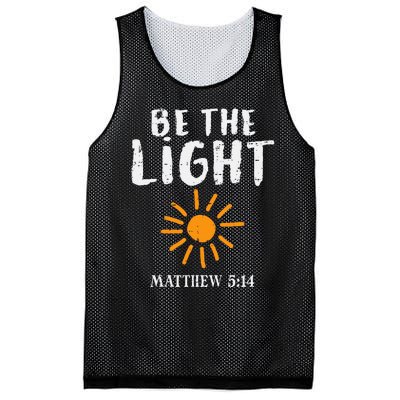 Be The Light Sun Matthew 514 Bible Christian Mesh Reversible Basketball Jersey Tank