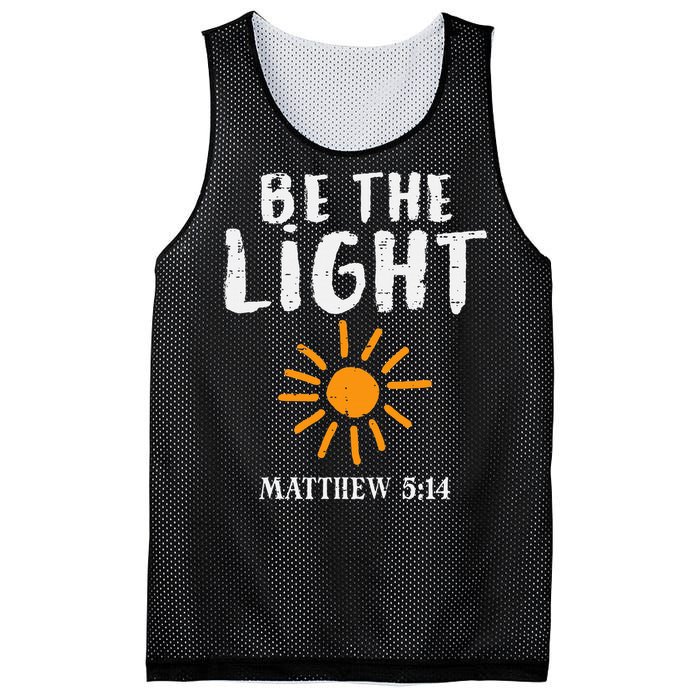 Be The Light Sun Matthew 514 Bible Christian Mesh Reversible Basketball Jersey Tank