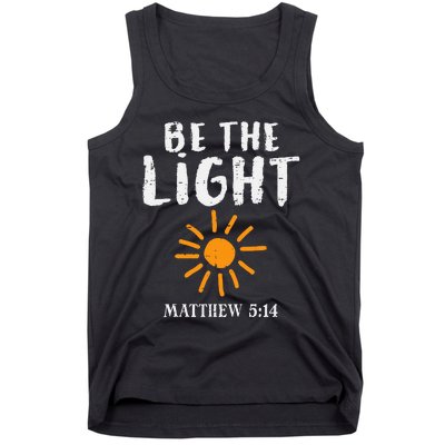 Be The Light Sun Matthew 514 Bible Christian Tank Top