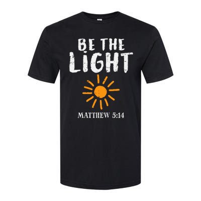 Be The Light Sun Matthew 514 Bible Christian Softstyle CVC T-Shirt