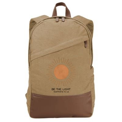 Be The Light Matthew 5 14 Cotton Canvas Backpack