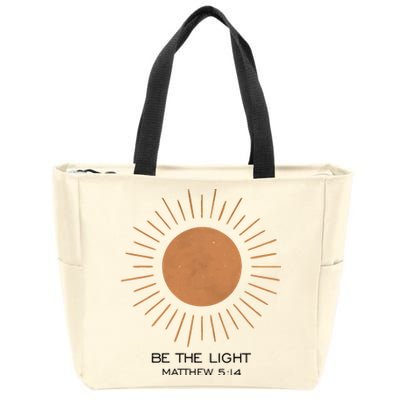 Be The Light Matthew 5 14 Zip Tote Bag