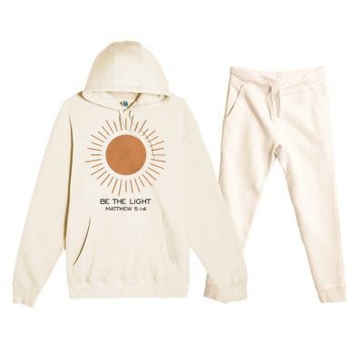 Be The Light Matthew 5 14 Premium Hooded Sweatsuit Set