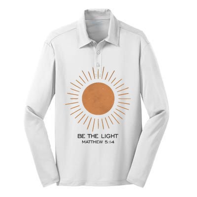 Be The Light Matthew 5 14 Silk Touch Performance Long Sleeve Polo