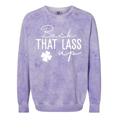 Back That Lass Up Funny St Patricks Day Offensive Colorblast Crewneck Sweatshirt