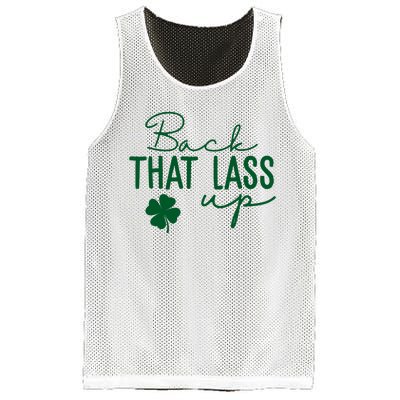 Back That Lass Up Funny St Patricks Day Offensive Mesh Reversible Basketball Jersey Tank