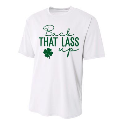 Back That Lass Up Funny St Patricks Day Offensive Performance Sprint T-Shirt